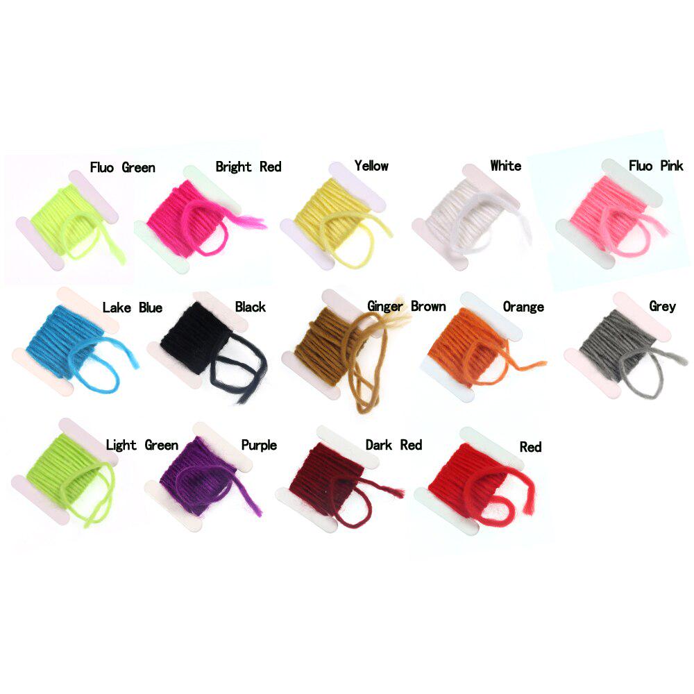 Bimoo 2m/Card 3mm Fly Tying Yarn Egg Fly Tying Material Pink Yellow Red Fluo Green