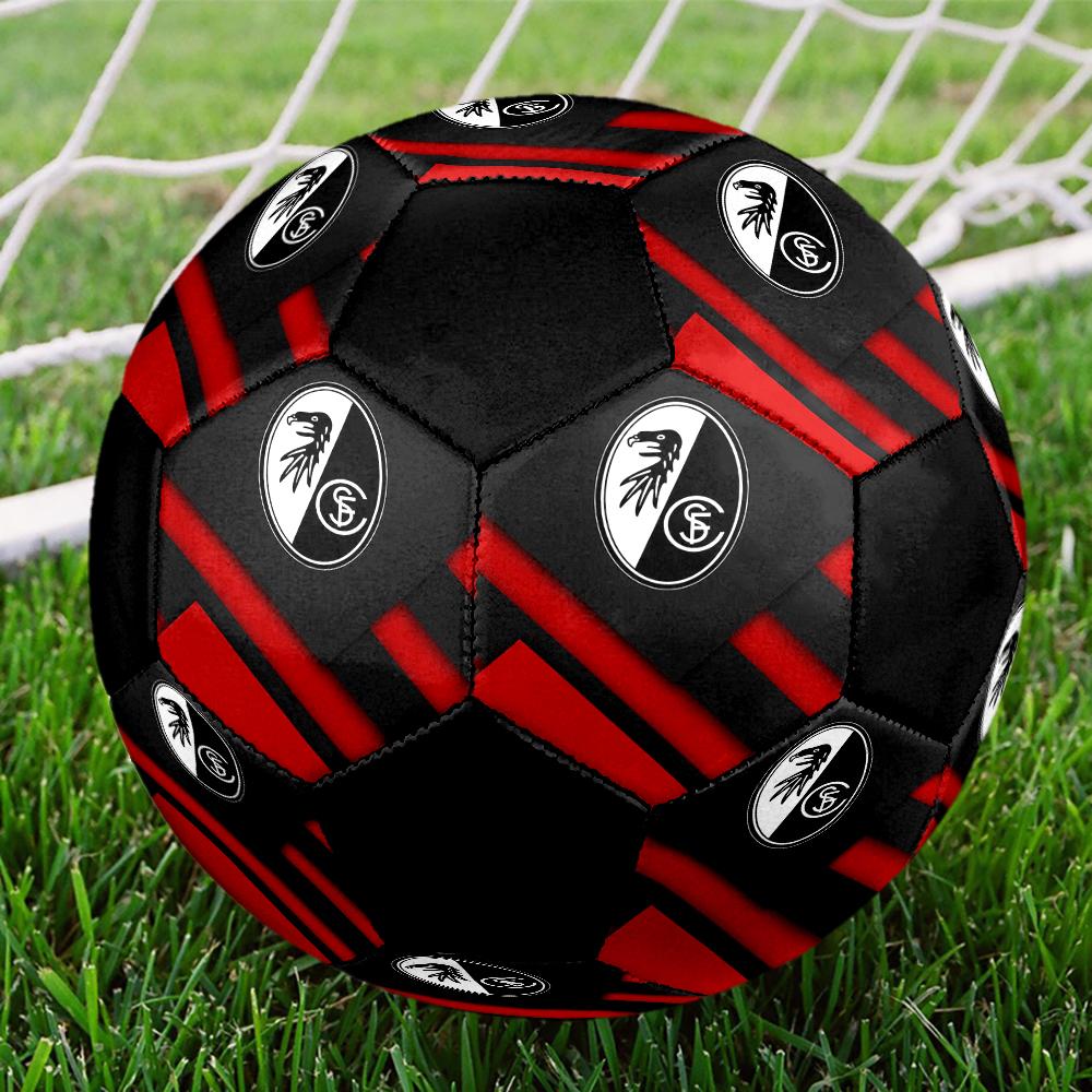 SC Freiburg Indoor Soccer Ball Colorful Machine Stitched PVC Size 5 Team Training Competition Ready Durable High-Bounce Cool Sports Gift