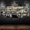 Ford Mustang Classica Vecchia Auto 5 Pezzi Tela Pittura Murale Multi Pannello Stampa Vintage Auto Fan Stanza Poster Decorazione Casa Immagine Regalo Per Lui Per Lei