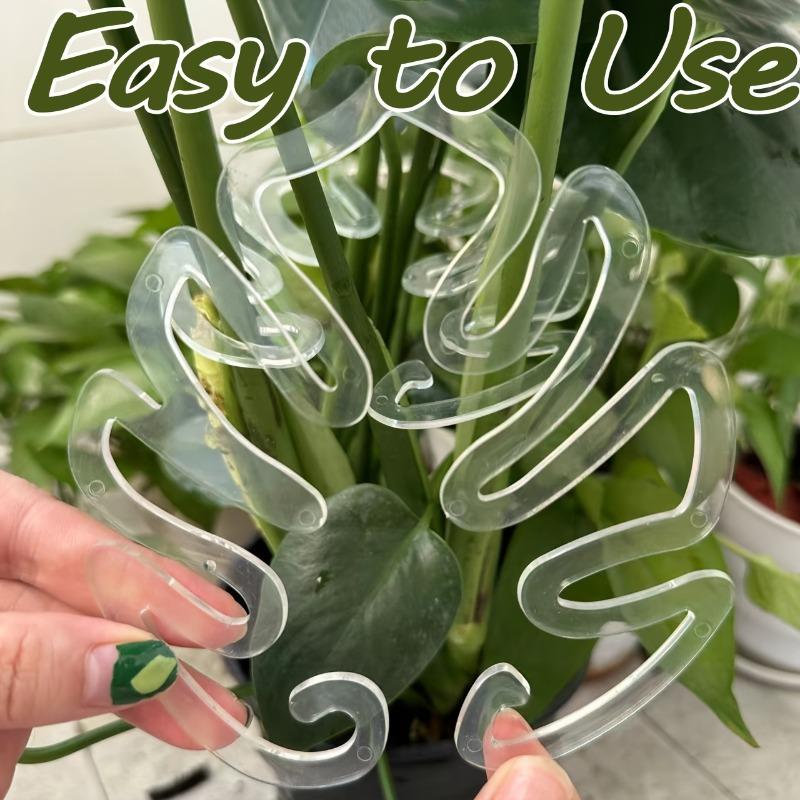 5er-Pack Transparente Flexible Pflanzenstützklemmen Verstellbare Gartenklemmen für Innen Außen Bonsai Monstera Pflanzen Trainingsclips