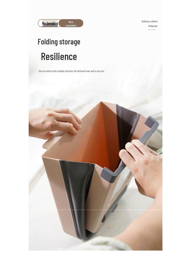 Wall-Mounted Foldable Kitchen & Bathroom Trash Bin