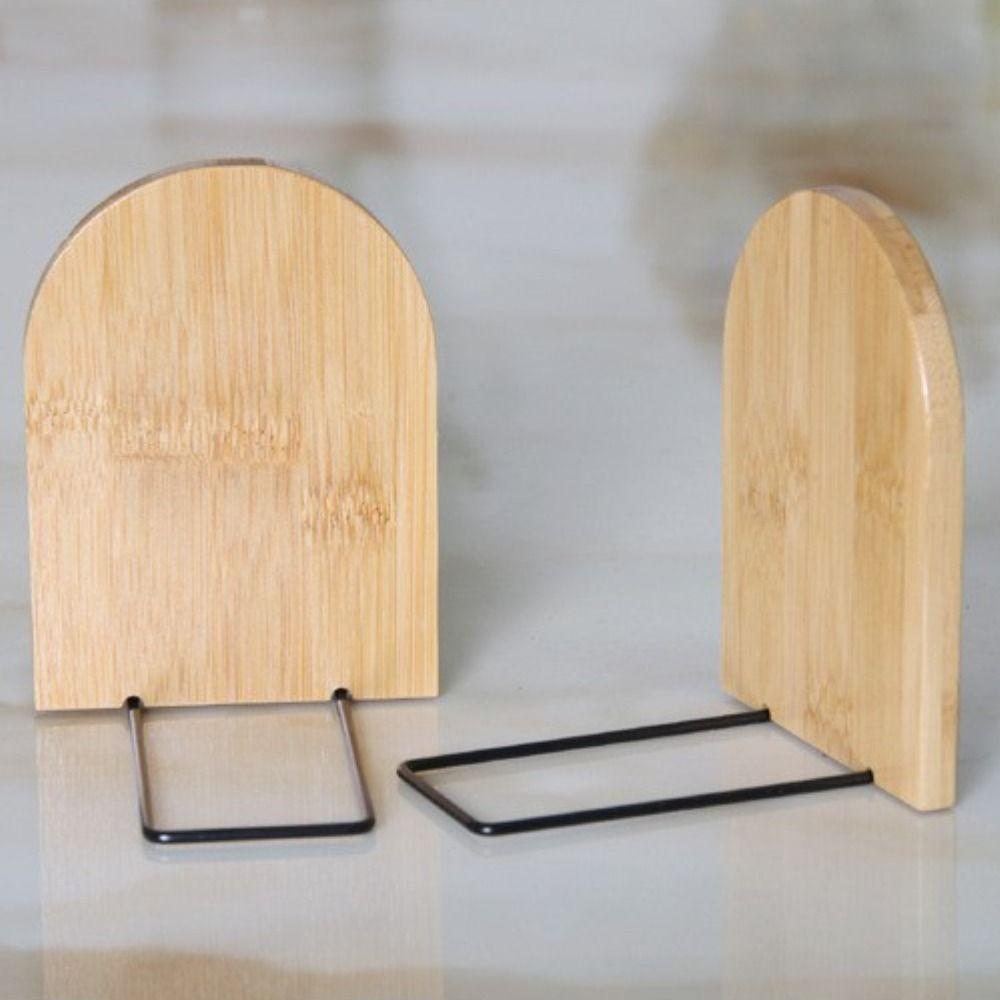 Storage Office Supplies School Student Stationary Book Holder Book Stand Wood Bookend Bookshelf