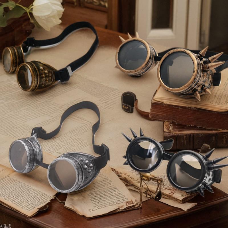 Motorcycle Retro Steampunk Glasses Driver Gothic Sunglasses Protective Glasses Decorations Multiple Models Dress Up Tool