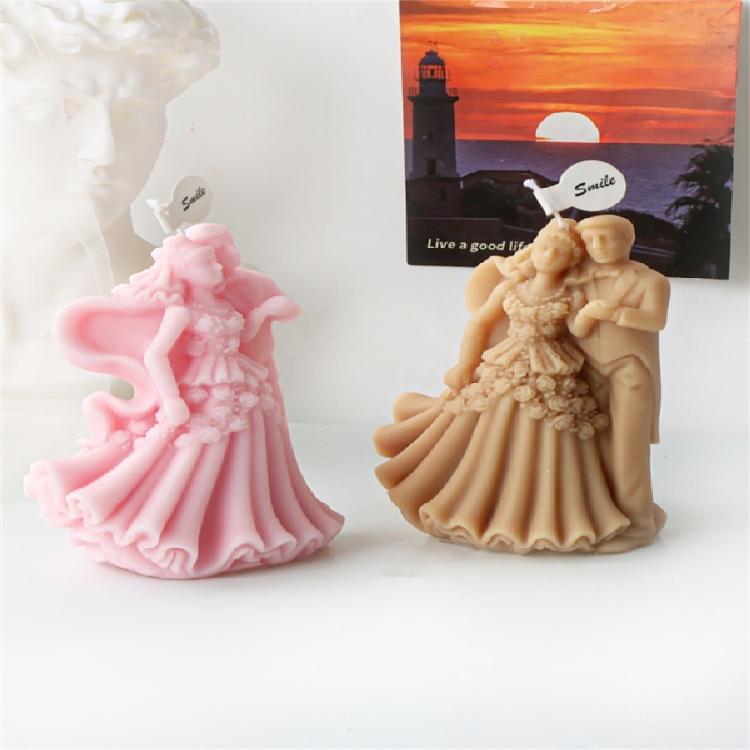 Wedding Ceremony Candle Silicone Mold DIY Scented Candle Gypsum Mould Valentines