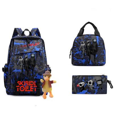 New Skibidi Toilet Man Spoof School Bag Elementary School Backpack Satchel Pencil Case