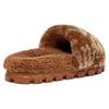 New UGG Logo Slides 'Brown' Women's 1148770-HWD