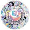 50 PCS Holographic Graffiti Stickers - Creative DIY Laser Decals for Skateboard Cup Luggage Phone Tablet Laptop