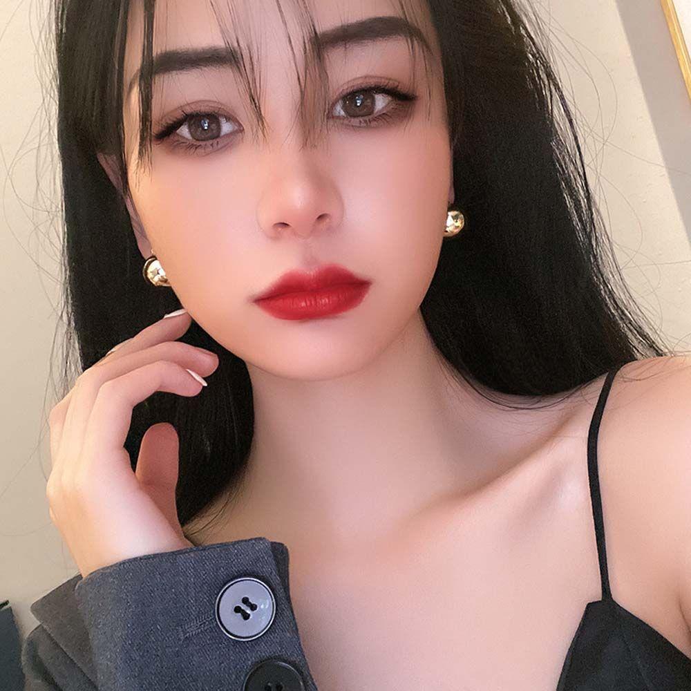 Jewelry French Silver Color Hoop Earrings U-shaped Earrings Round Ball Hoop Earrings Ear Studs