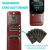 Magnetic Flip Mobile Cover for Phone 16 Series Leather Flip Wallet Case Kickstand Phone Case Covers
