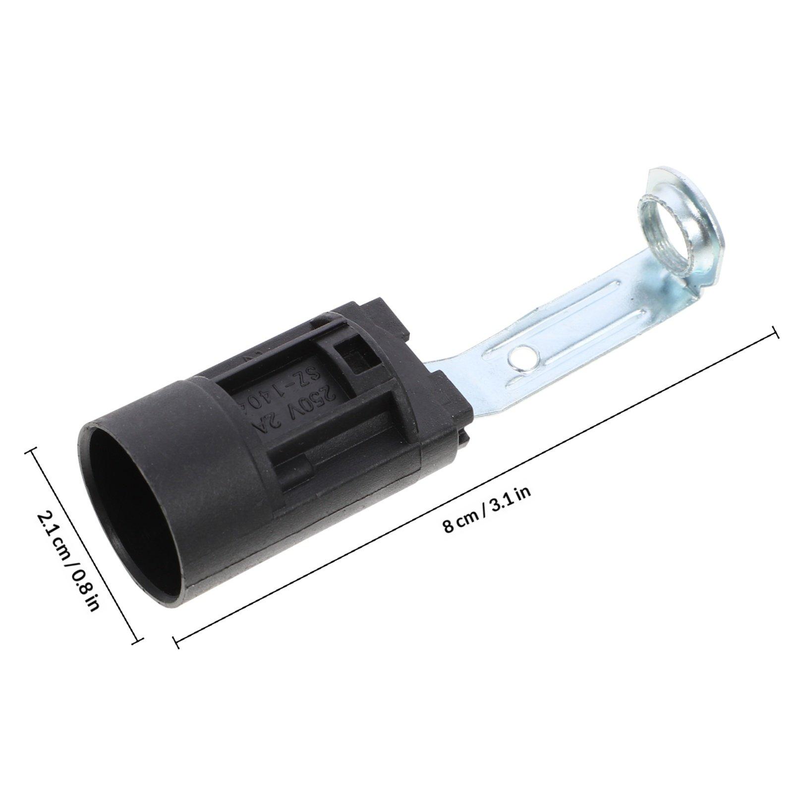 

10Pcs Candelabra Base Lamp Holders Plastic Zinc Alloy Copper Light Bulb Sockets Replacement for Table Wall Lamp DIY Light чорний