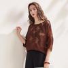 Zhaojun Women's Elegant Jacquard Silk Gauze Blouse
