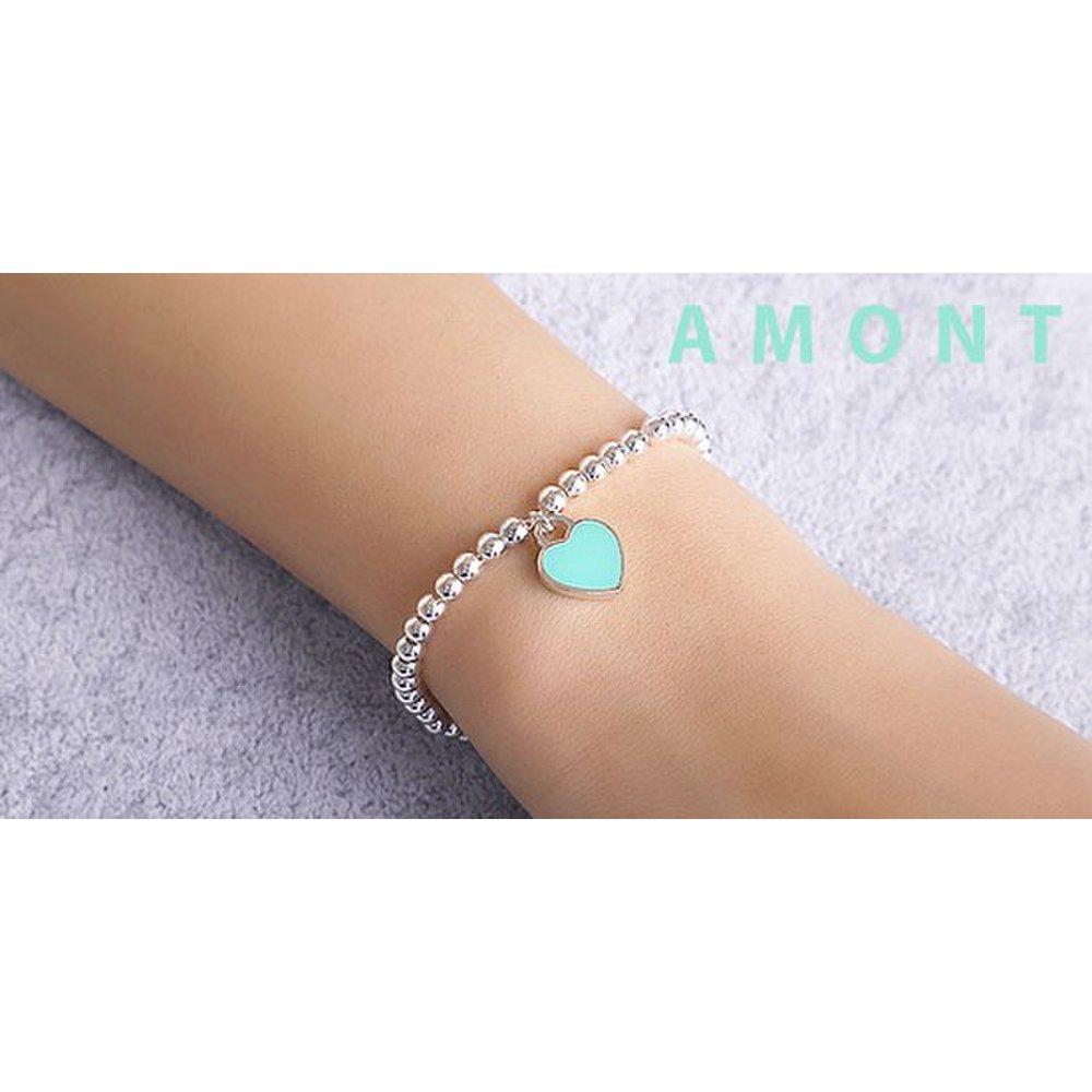 Amont Mint Heart Ball Silver Bracelet