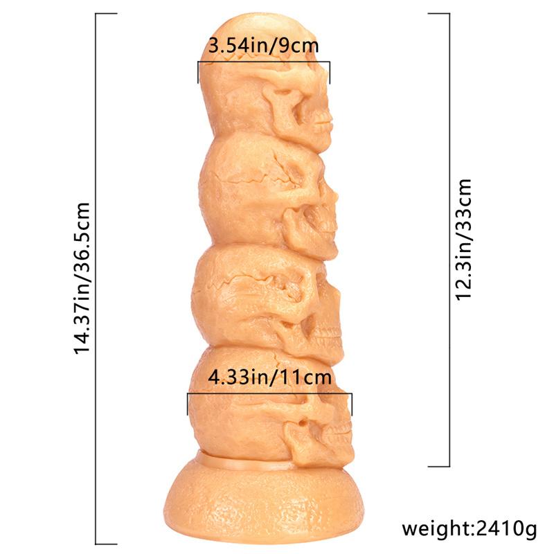 11cm Skull Oversized Anal Plug Penis Shaped Anal Plug Alternative Anal Dilator Huge Chrysanthemum Masturbation Device