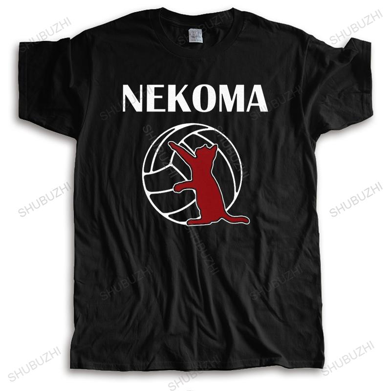 Male Unisexga Haikyuu Tshirt Short Sleeve Oneck Cotton Tshirt Printed Nekoma Volleyball Tee Shirt Japanese Animation Apparel Gift