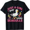 Meeuw Vogel Liefhebber Gewoon Een Meisje Dat Van Meeuwen Houdt T-shirt