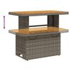 VidaXL Garden Table, Coffee Table, Dining Table, Patio Furniture Courtyard Balcony Outdoor, Grey Wicker and 368276.