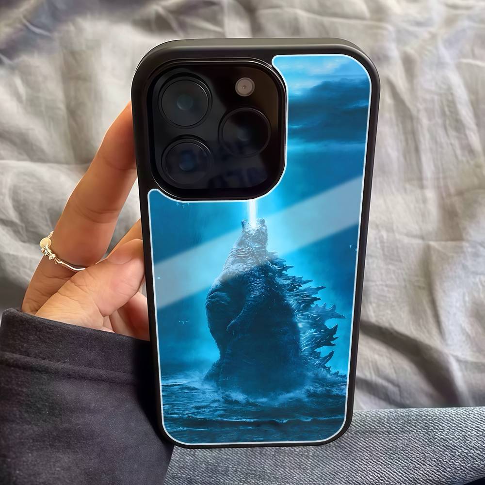 

Чехол для телефона G-Godzilla Черный Жесткий Пластиковый Чехол для Телефона Для Iphone 17 Air 16 15 14 13 12 11 Pro Max PC TPU Чехол Ins iPhone 17