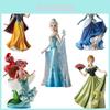 Requintada Boneca Princesa Elsa Anna de PVC Frozen Cabelo Longo Branca de Neve Decoração para Casa