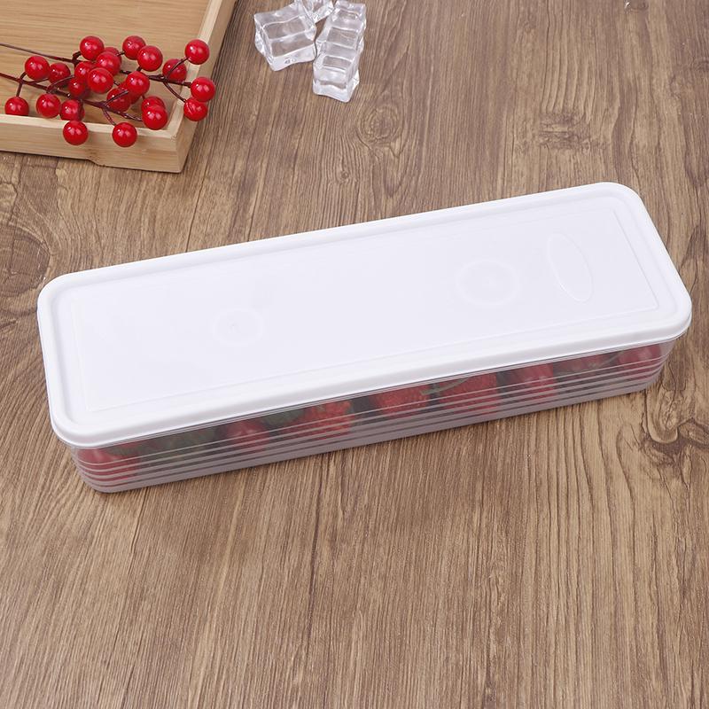 1Pc Pasta Containers Storage Clear Rectangular Container With Lids Stackable Long Noodle Holder Airtight Containers For Cabinet