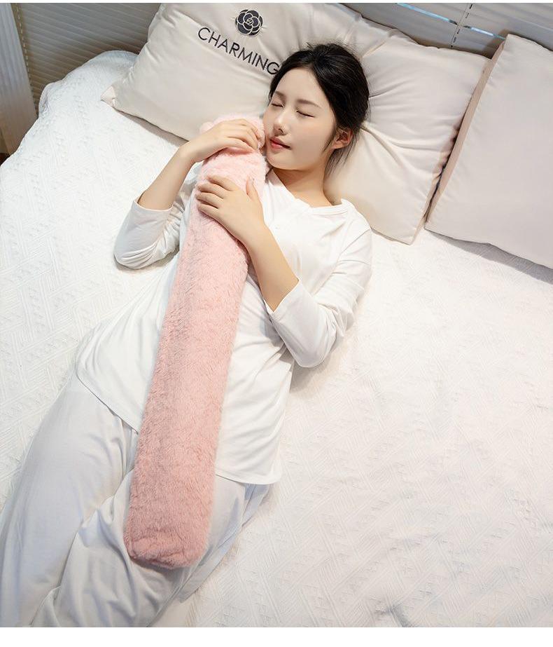Extra Large Plush Hot Water Bottle - Explosion-Proof Hand, Body, and Foot Warmer