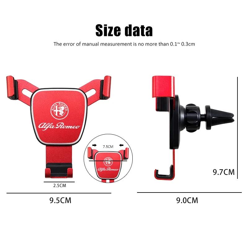 For Alfa Romeo 159 156 147 Giulia Giulietta Stelvio Mito Gt Brera Spider Volante 166 ABS Car Phone Holder Anti-drop Mobile Clip ctv122
