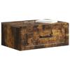 Wall Mounted Nightstand Smoked Oak 49 x 34.5 x 20 cm