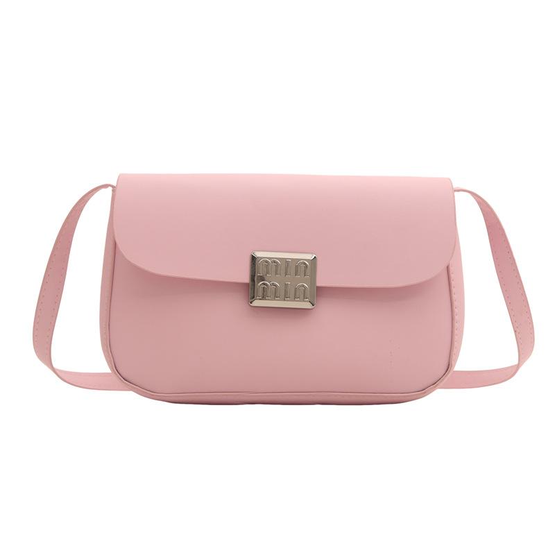 

2024PU модна індивідуальна щоденна невелика сумка проста модна сумка цукеркового кольору через плече сумка-месенджер жіноча сумка з металевою пряжкою