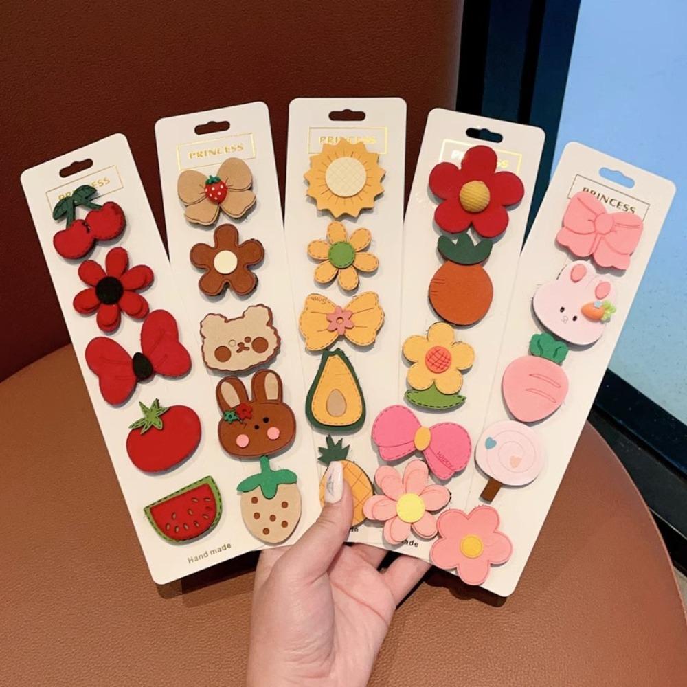 

5pcs/set Broken Hair Bangs Barrettes Style Headwear New Magic Stickers Girl 1