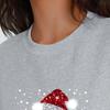 Women S Christmas Plus Size Tops Sparkly Sequin Reindeer Pattern Long Sleeve Crew Neck Loose Fit Sweatshirts with Festive Print Sweatshirts