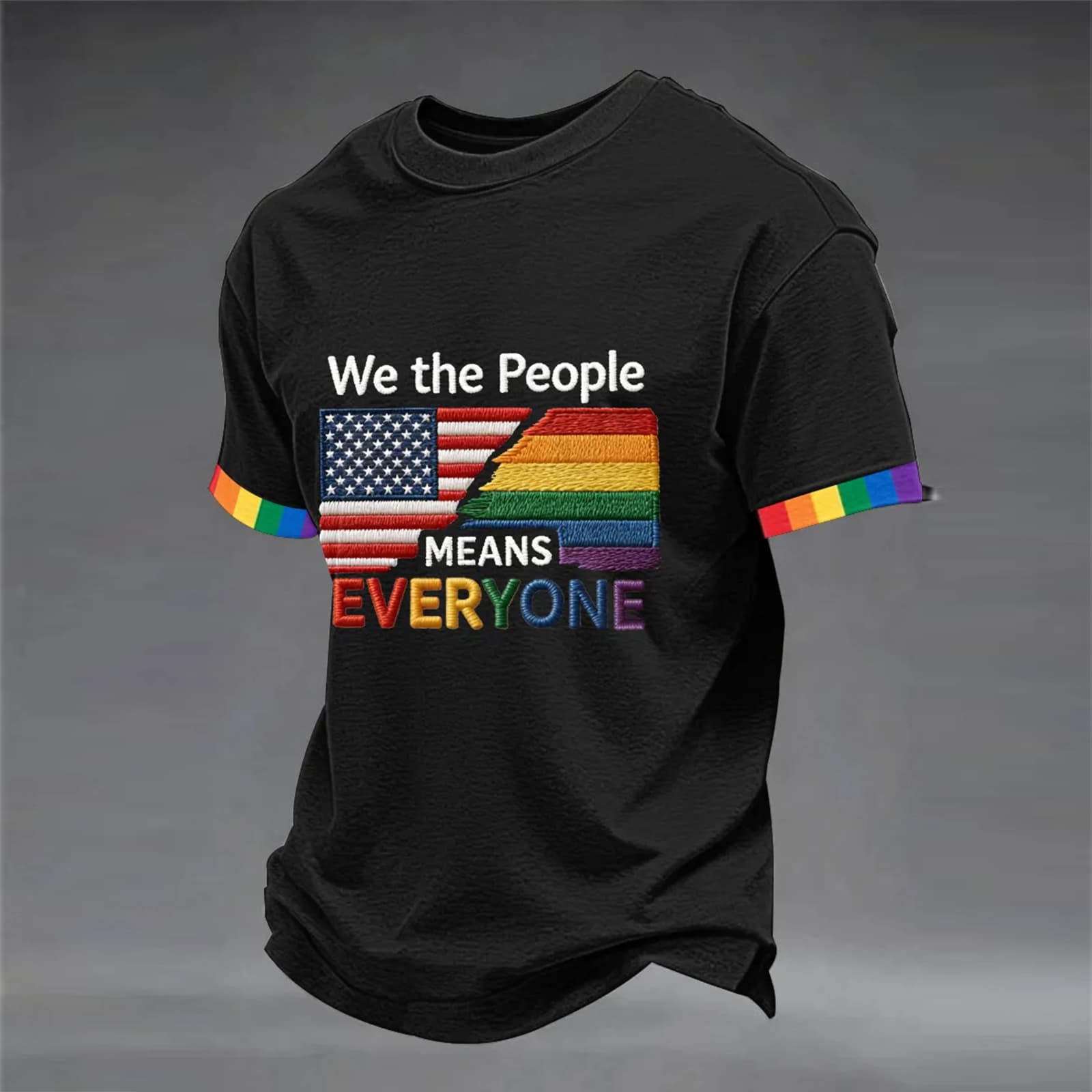 

Men s Casual Round Neck Short Sleeve T-Shirt L чёрный