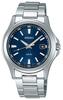 SEIKO SELECTION SBPN071 Orologio da polso da uomo solare con datario quadrante blu acciaio inossidabile.