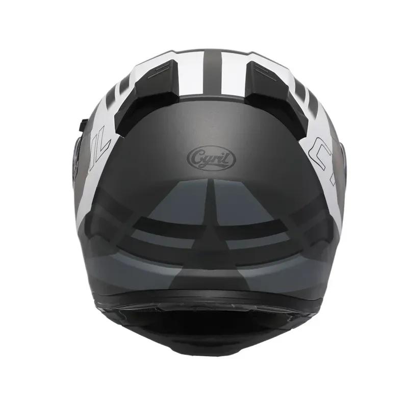 Motorcross Flip Up Helmets with Wide View Clear Visor ABS Shell Full Face Cyril Motor Helmet For Adult DOT Approved