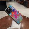 Tide Cool Ink Splashing Graffiti Suitable for Apple 16 Mobile Phone Case 14promax Cartoon iPhone15 Matte Anti-drop 11xr