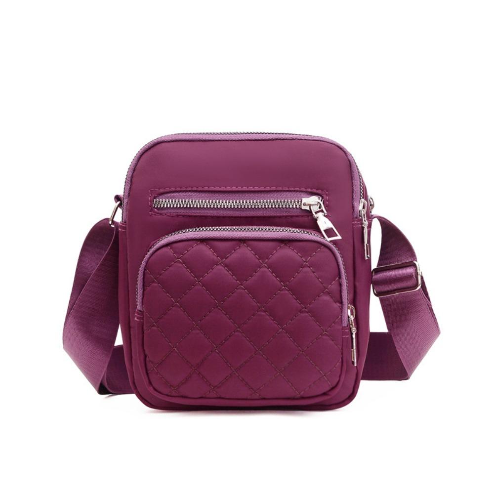 

Multi-layer Mid-aged Shoulder Bag Large Capacity Women Messenger Bag Nylon Crossbody Bag Outdoor фіолетовий