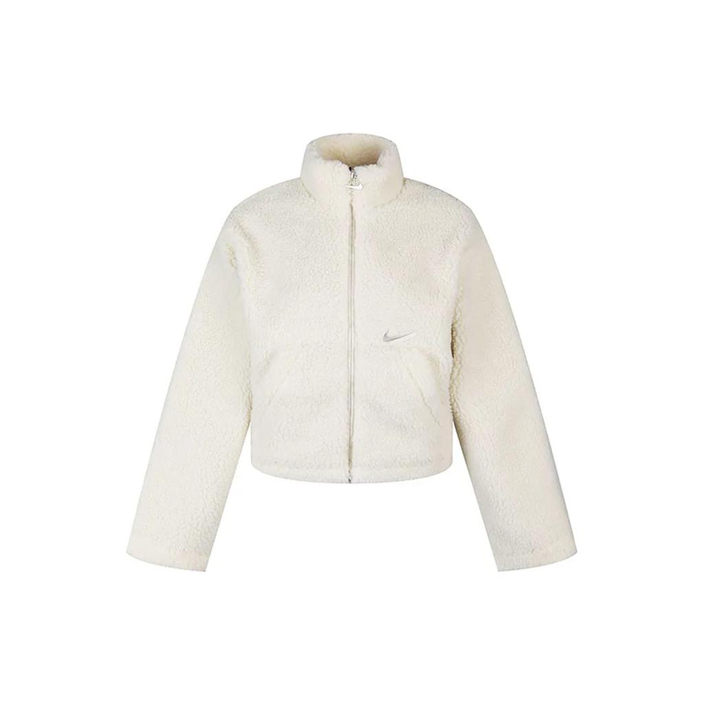 Nike Swoosh Sherpa Warme Winddichte Jacke Damenjacken Weiß CU6640-238