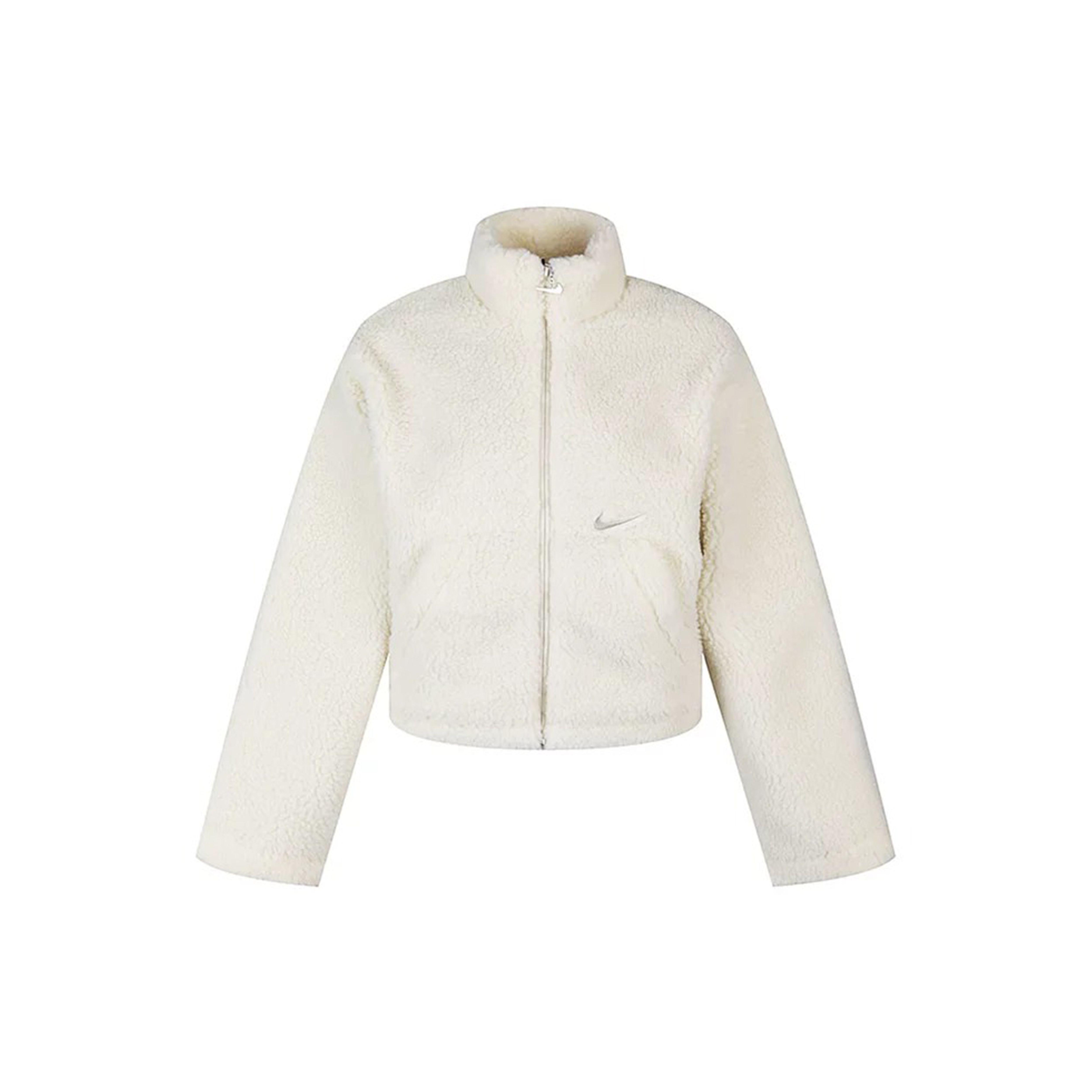 Женская куртка Nike Swoosh шерпа теплая ветрозащитная куртка белая CU6640-238 XL
