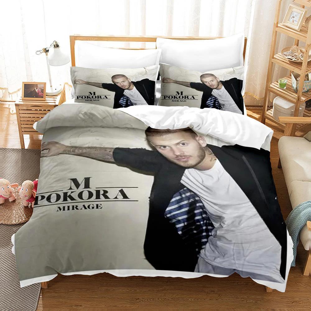 

Comforter M. Pokora Single Double Queen King Size Bedding Set Boys Bedroom Cool 3D Printed Bed Sheets Pillowca Comforter (quilt)-EU Single(135*200cm)3pcs