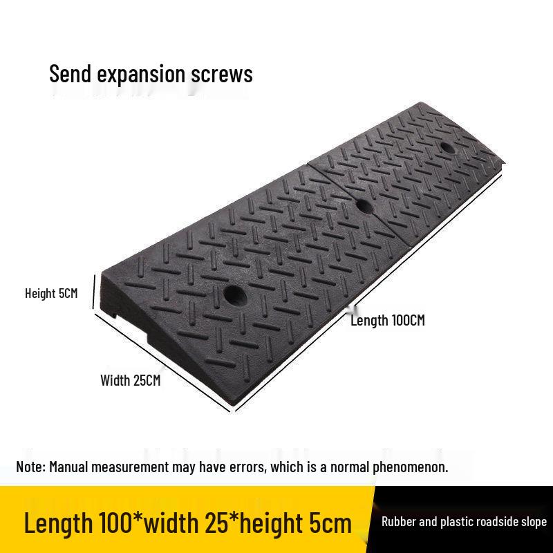 Rubber and Plastic Sloped Threshold Ramp Pad