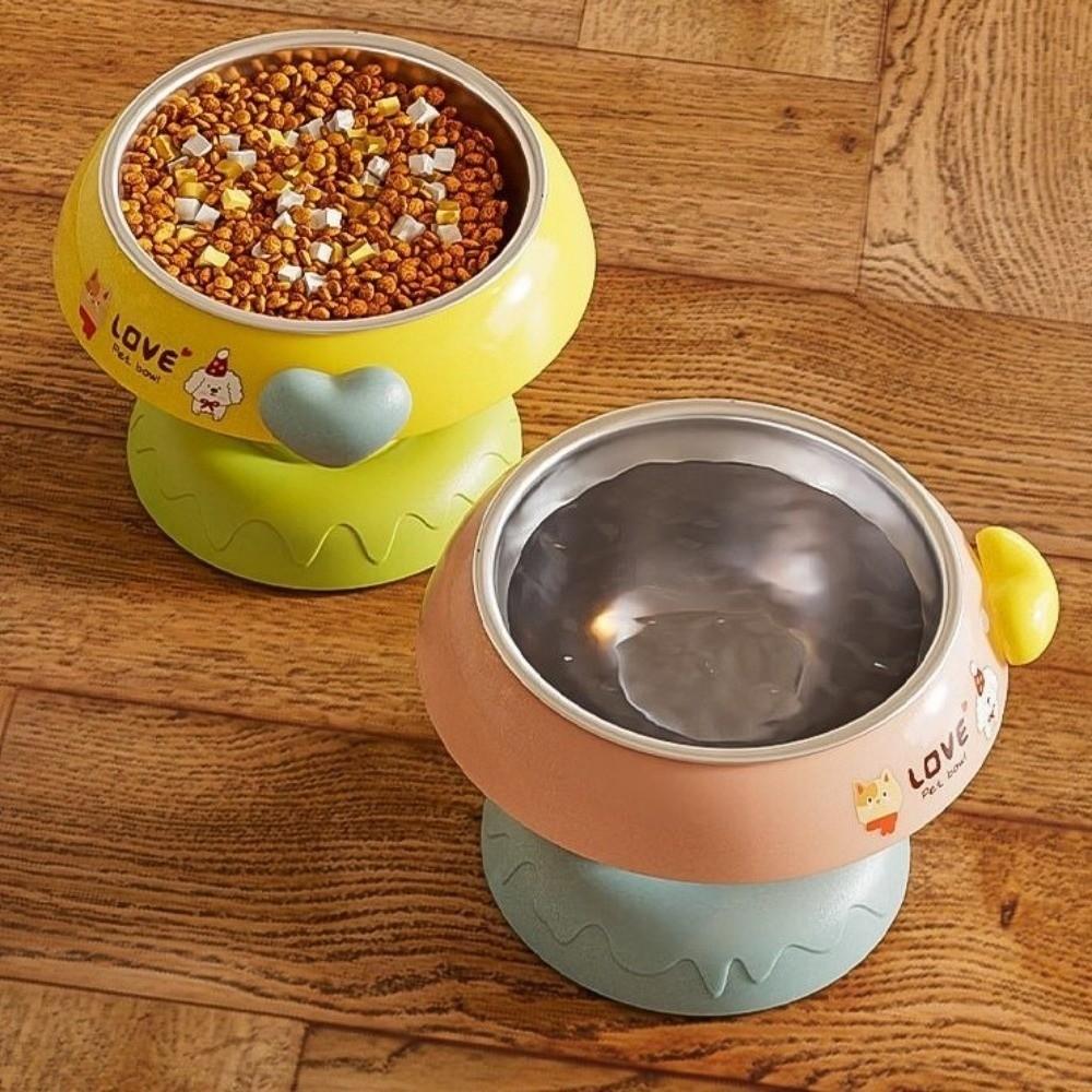 Large Capacity Elevated Cat Bowl Detachable Pet Food Bowl Pet High Foot Bowl Neck Protection