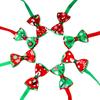 Christmas Series Bowknot Size Adjustable Collar for Pet Dog Teddy Supplies