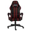 Fauteuil de jeux vidéo - vidaXL - Noir et rouge bordeaux - Similicuir - Hauteur réglable - 360° pivotant