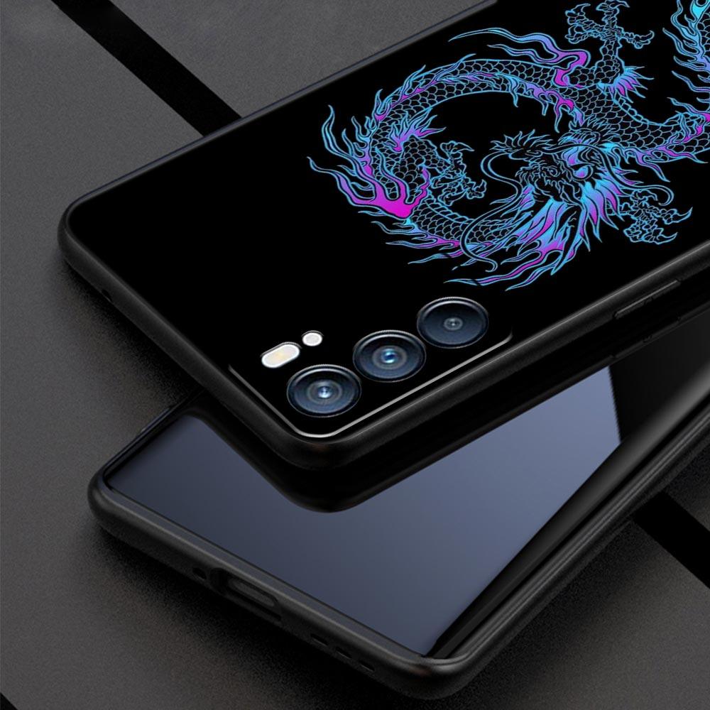 Dragon Fashion Phone Case For Oppo Find X5 A54 A53 A52 A9 2020 A15 A95 A16 A76 A74 A12 Reno7 SE Reno6 Pro Plus 5G Soft TPU Cover