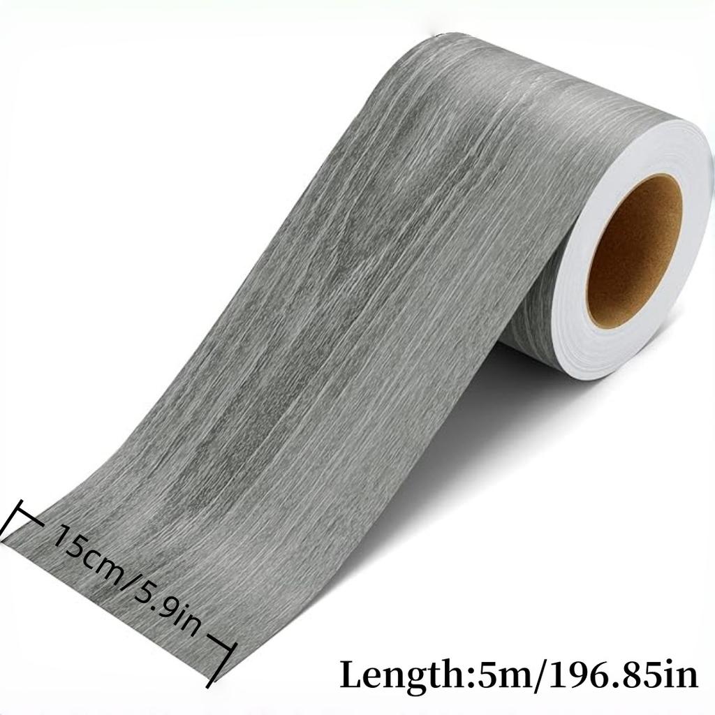 1pc Realistic Wood Grain Repair Adhensive Duct Tape Floor Furniture Renovation Skirting Line Sticker Home Decoration