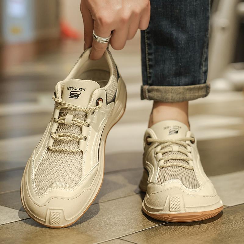 Fashion High Quality Casual Mens Shoes Hollow Out Breathable Lightweight Walking Sneakers Summer Handmade Soft Bottom Driving Shoes