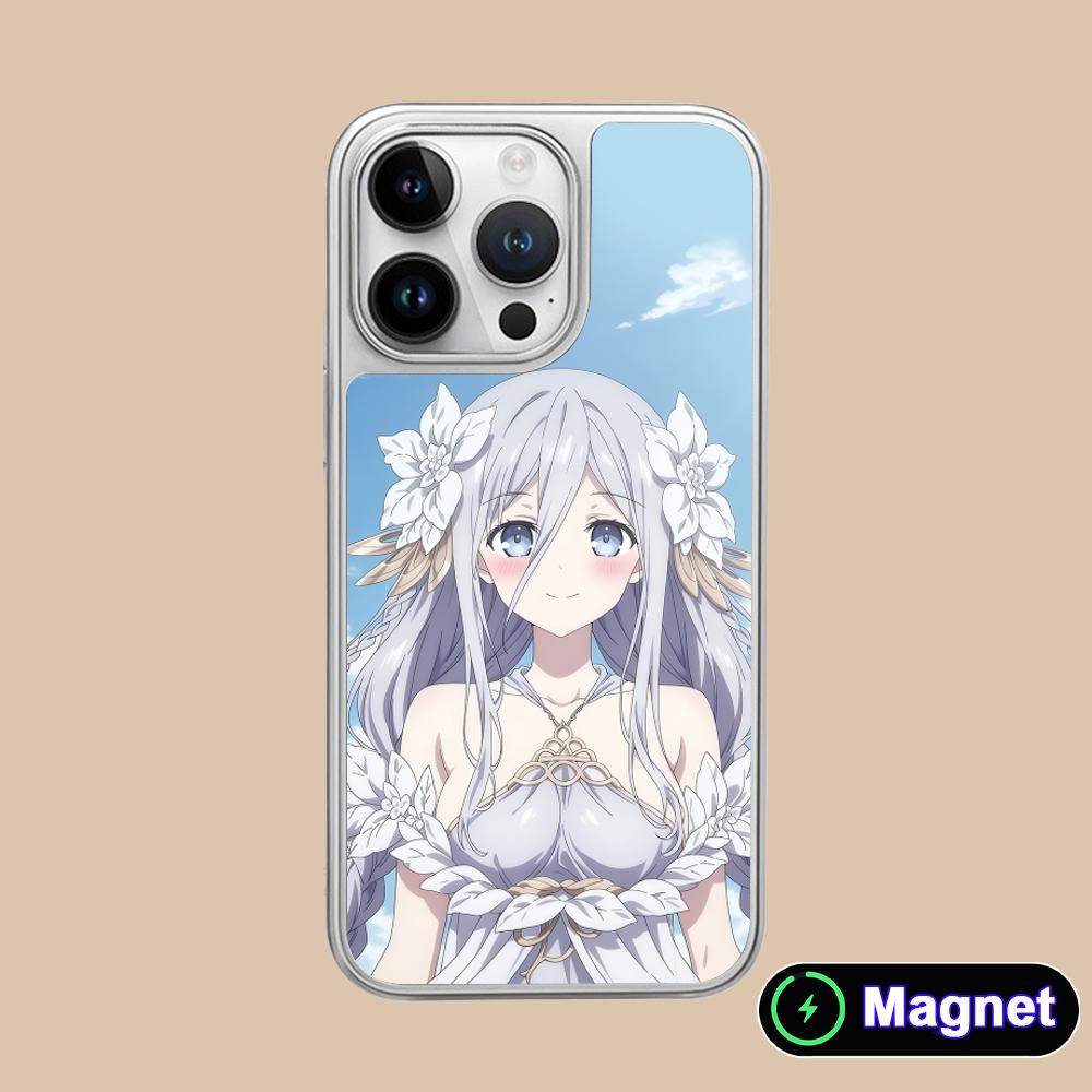 Date a Live Mio Takamiya Silver Plating Magsafe Mobile Phone Case for iPhone 17 16 15 14 13 12 11 Air Pro Max Plus Colorful