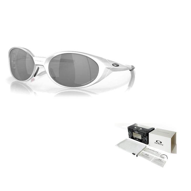Oakley Eyejacket Redux Ii Пластиковые солнцезащитные очки неправильной формы с логотипом, унисекс F серебряный