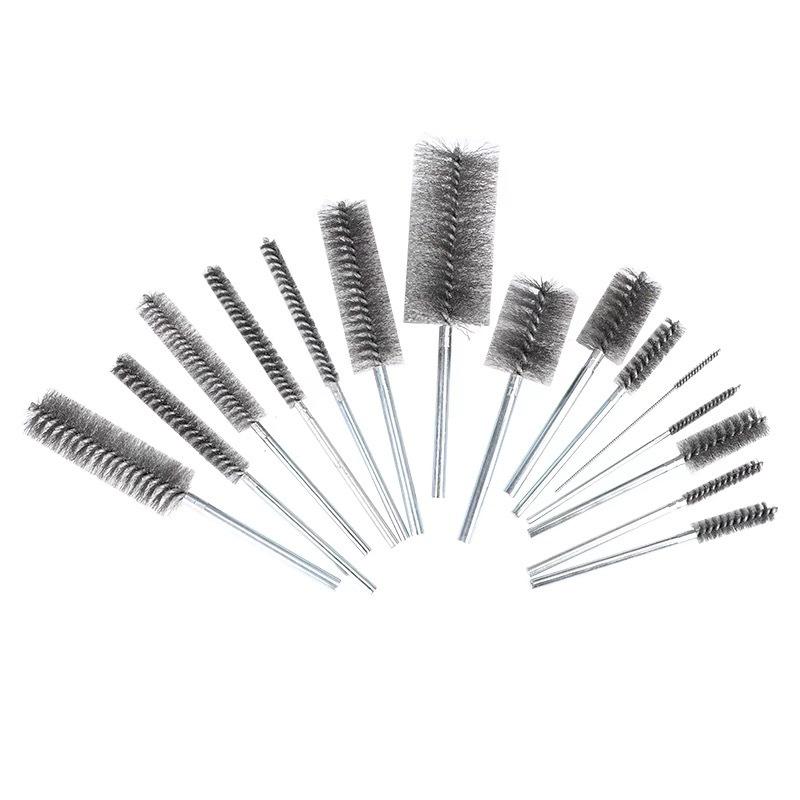 304 Stainless Steel Wire Brush for Inner Hole Cleaning: Rust Removal, Polishing, Deburring, with Handle.
