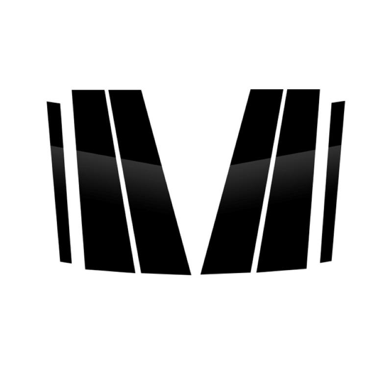 Carbon Fiber Car Window Door Column BC Pillar Post Cover Trim Fit For VW T-Roc 2018- Mirror Effect PC