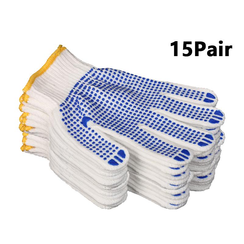 1/10 Pairs Blue Gloves for Working Household Cleaning Tools Car Repair Factory Labor Insurance Glove High Stretch Mittens