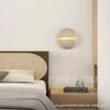 Retro Dinosaur Egg Shape Natural Stone Art Wall Lamp Yellow Travertine Hemisphere LED Sconce Atmosphere Corridor Light Fixtures